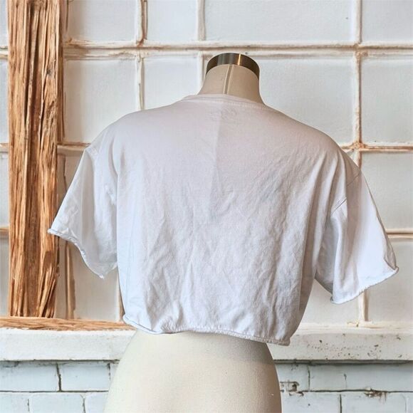 Cabela’s White Cropped Short Sleeve GM Medium Tee T Shirt Eagle Flag - Picture 3 of 7